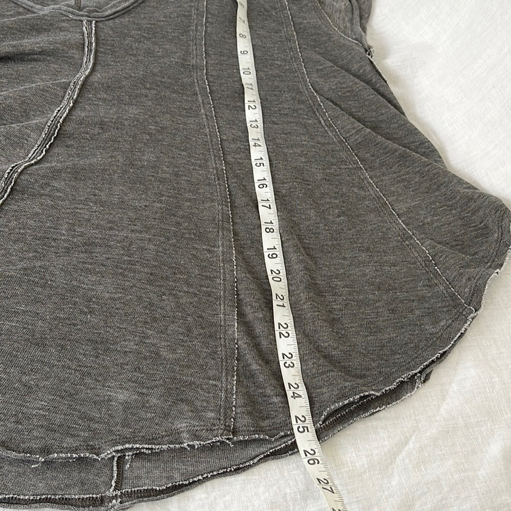 NWT Free People Gray V-Neck Women Top - Picture 9 of 11